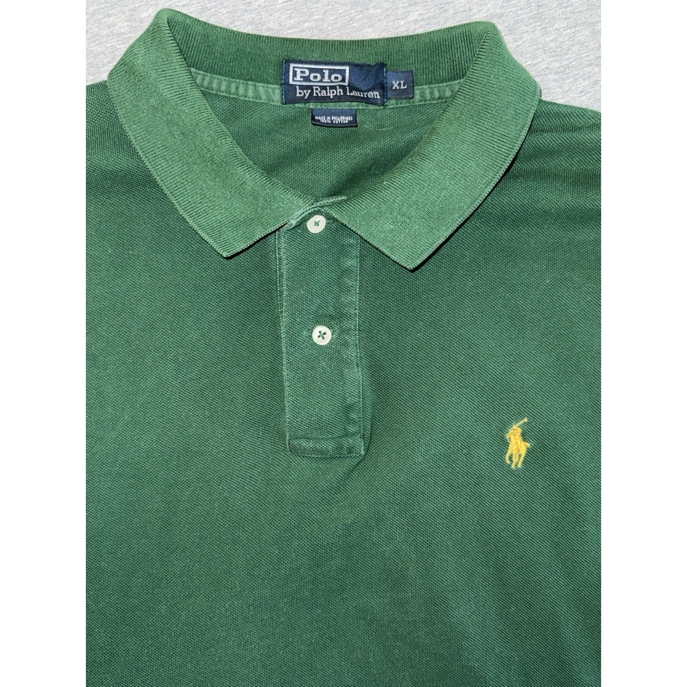 Polo Ralph Lauren Men Hunter Green Polo Shirt Size XL Classic Fit Preppy Vintage